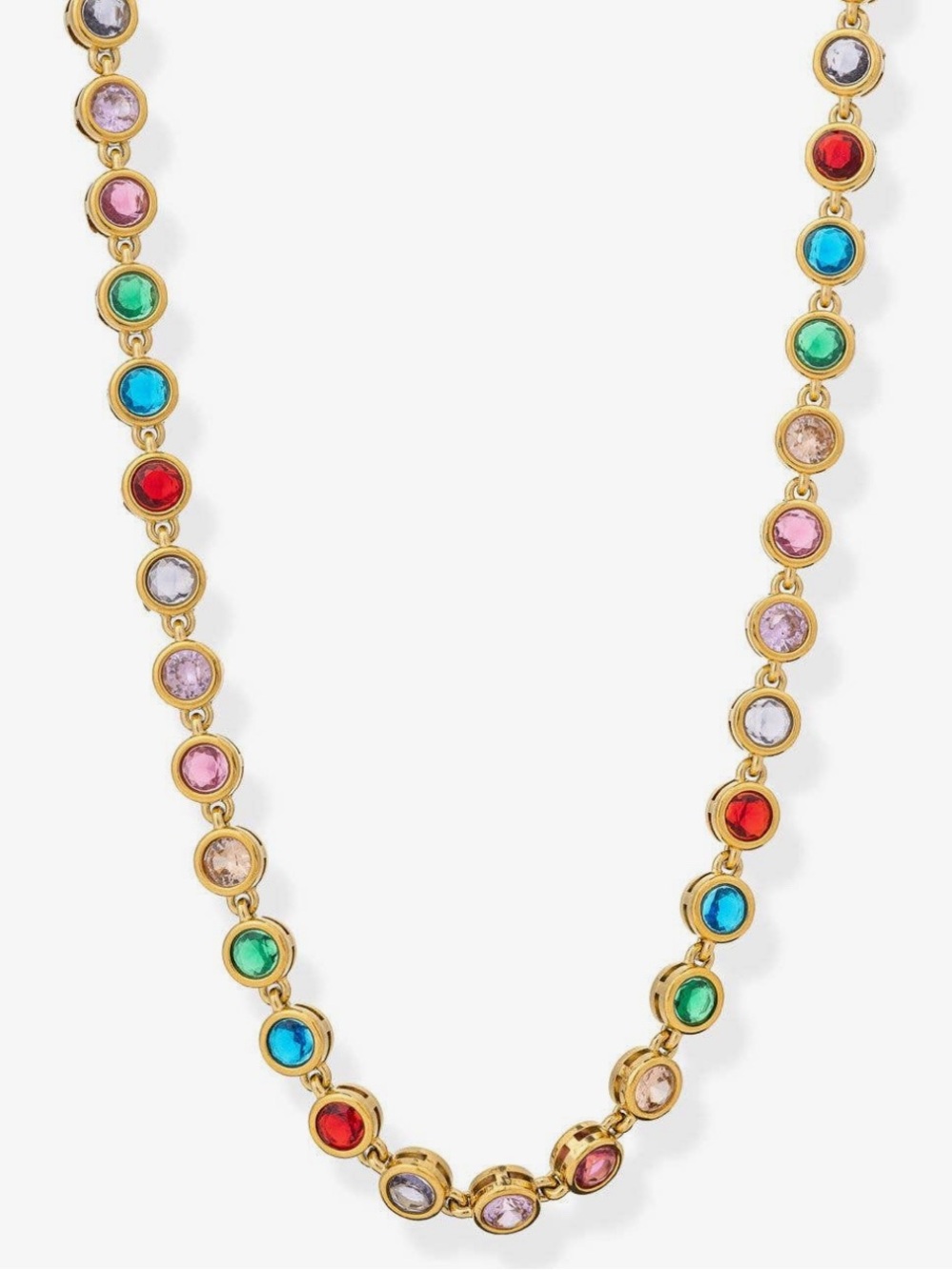 BRACHA Celeste Gold-Tone Multicolor Tennis Necklace